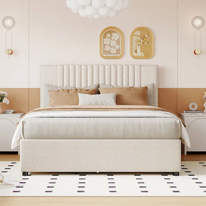 Lit double avec lit gigogne simple