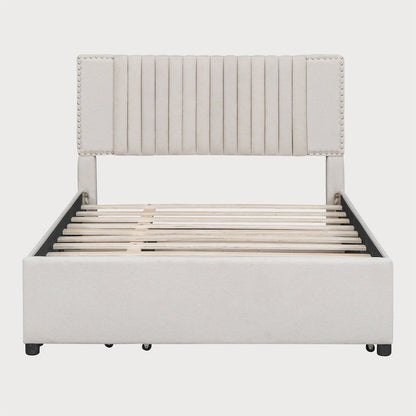 Lit double avec lit gigogne simple