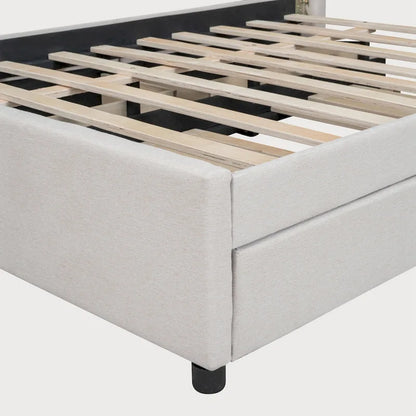 Lit double avec lit gigogne simple