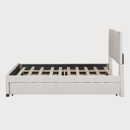 Lit double avec lit gigogne simple