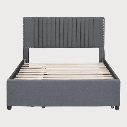 Lit double avec lit gigogne simple