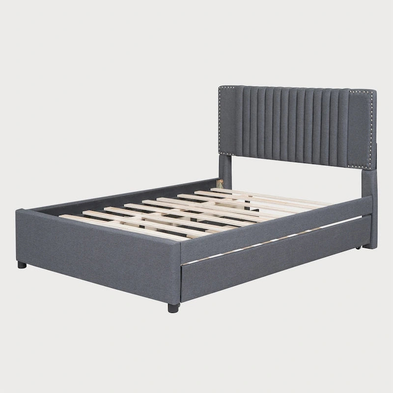 Lit double avec lit gigogne simple