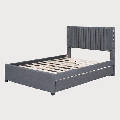 Lit double avec lit gigogne simple
