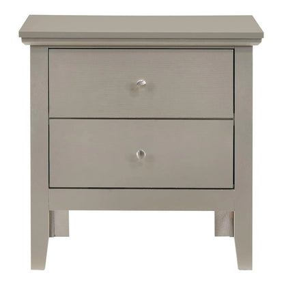 Table de chevet Primo Transitional en bois à 2 tiroirs