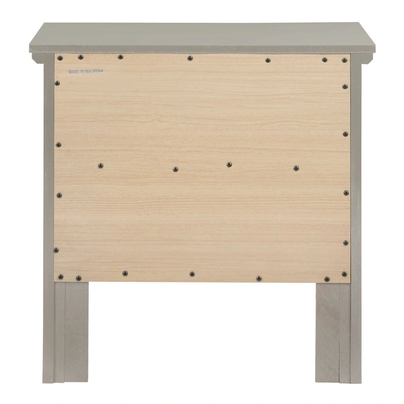 Table de chevet Primo Transitional en bois à 2 tiroirs