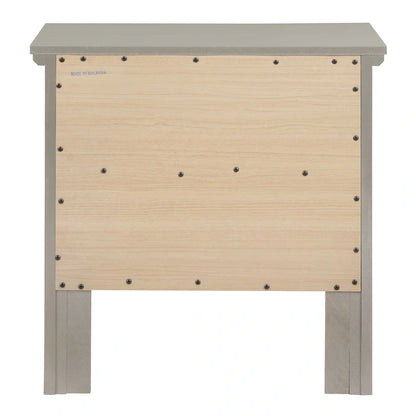 Table de chevet Primo Transitional en bois à 2 tiroirs