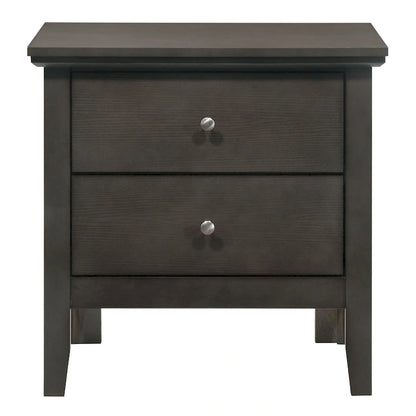 Table de chevet Primo Transitional en bois à 2 tiroirs