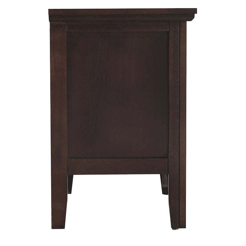 Table de chevet Primo Transitional en bois à 2 tiroirs