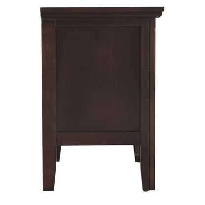 Table de chevet Primo Transitional en bois à 2 tiroirs