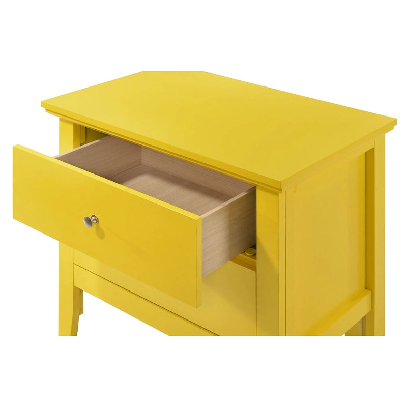 Table de chevet Primo Transitional en bois à 2 tiroirs