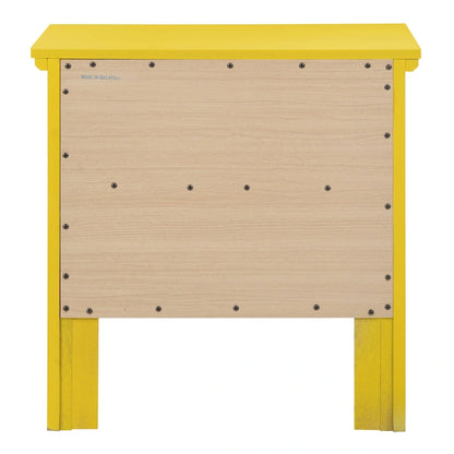 Table de chevet Primo Transitional en bois à 2 tiroirs