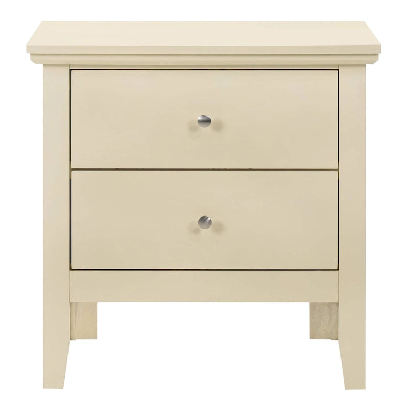 Table de chevet Primo Transitional en bois à 2 tiroirs