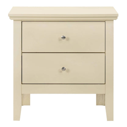 Table de chevet Primo Transitional en bois à 2 tiroirs