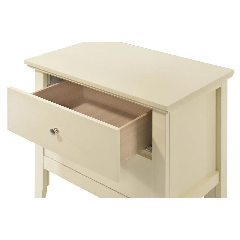 Table de chevet Primo Transitional en bois à 2 tiroirs