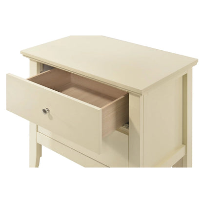 Table de chevet Primo Transitional en bois à 2 tiroirs