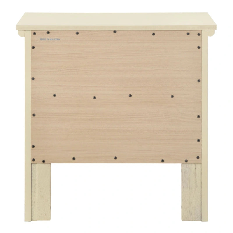 Table de chevet Primo Transitional en bois à 2 tiroirs