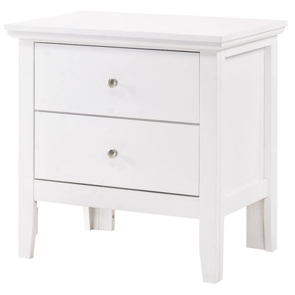 Table de chevet Primo Transitional en bois à 2 tiroirs