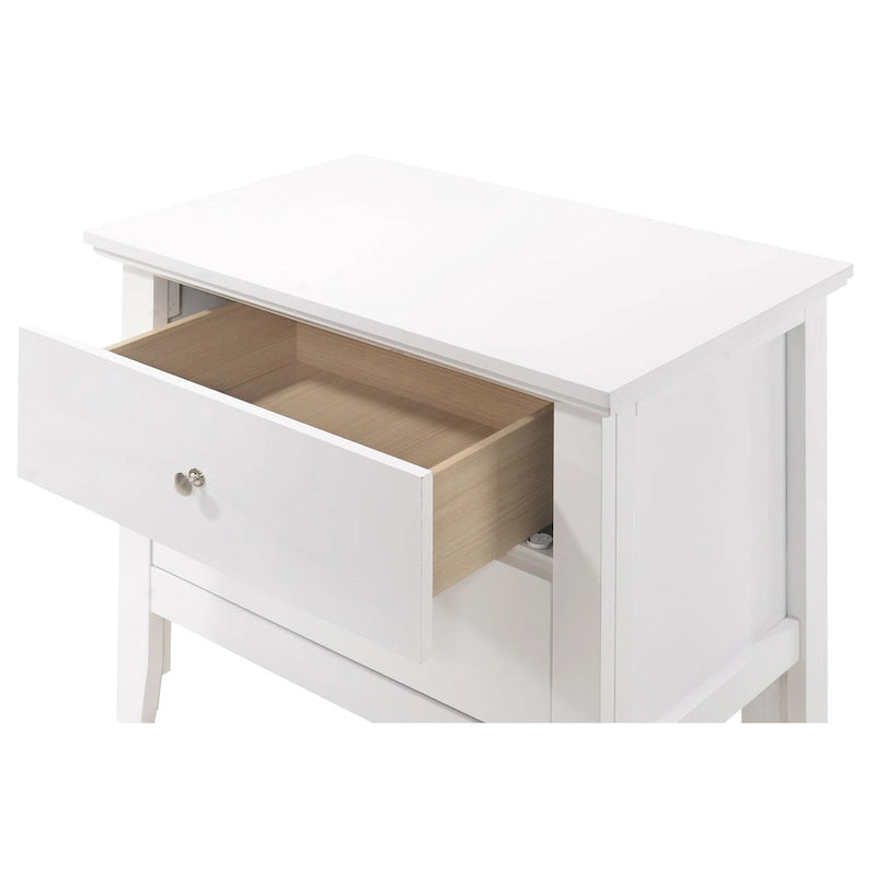 Table de chevet Primo Transitional en bois à 2 tiroirs