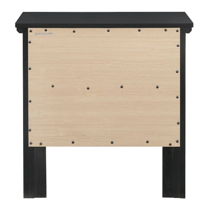 Table de chevet Primo Transitional en bois à 2 tiroirs