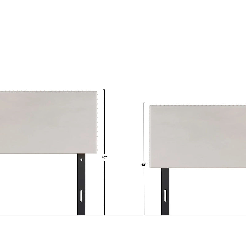 Tête de lit rembourrée et réglable CraftPorch Glam Velvet avec garniture cloutée