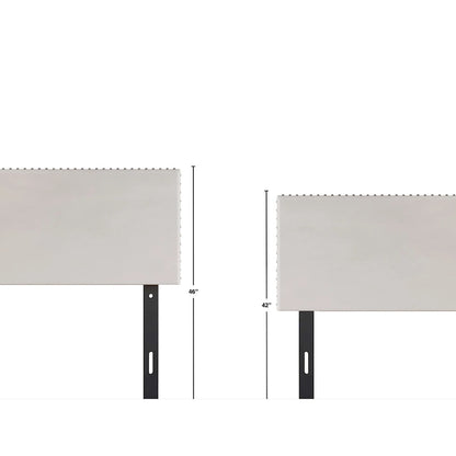 Tête de lit rembourrée et réglable CraftPorch Glam Velvet avec garniture cloutée