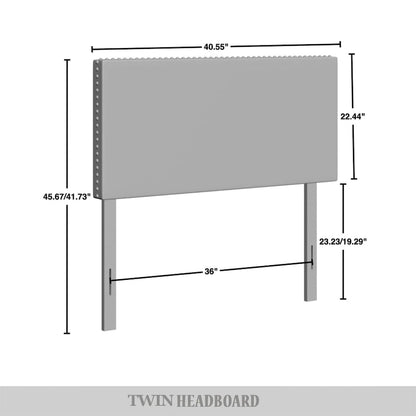 Tête de lit rembourrée et réglable CraftPorch Glam Velvet avec garniture cloutée