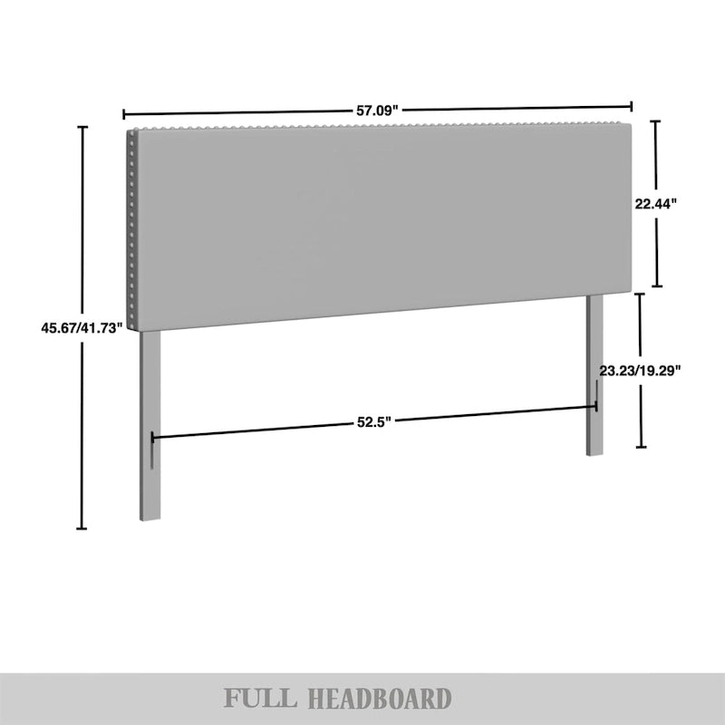 Tête de lit rembourrée et réglable CraftPorch Glam Velvet avec garniture cloutée