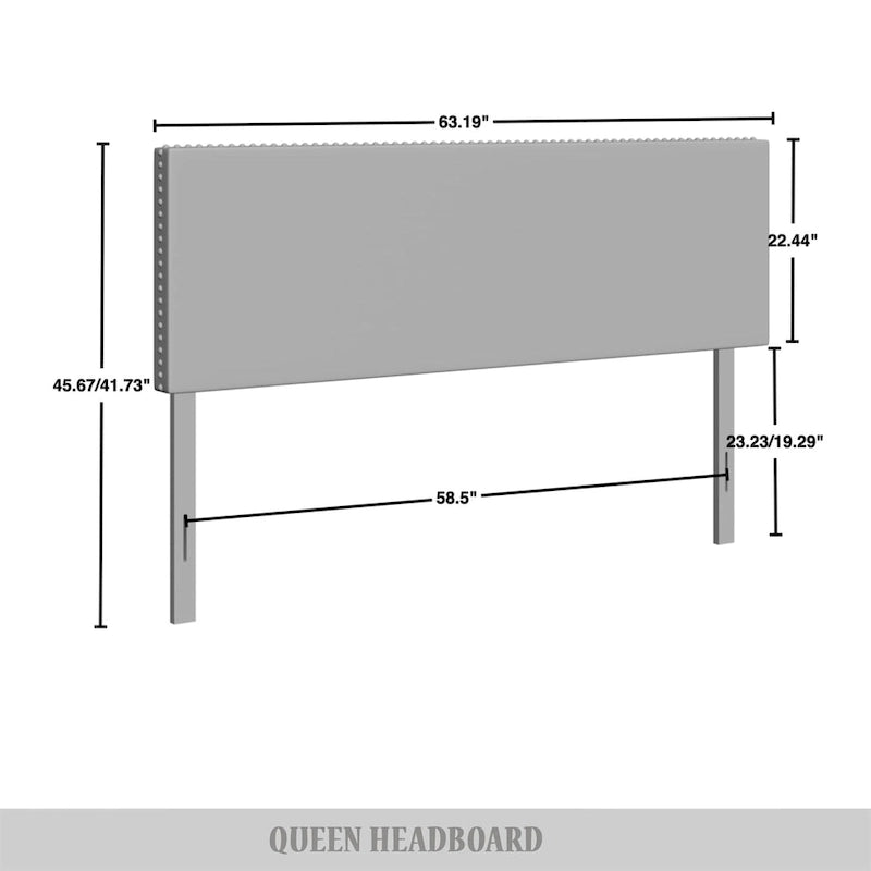 Tête de lit rembourrée et réglable CraftPorch Glam Velvet avec garniture cloutée