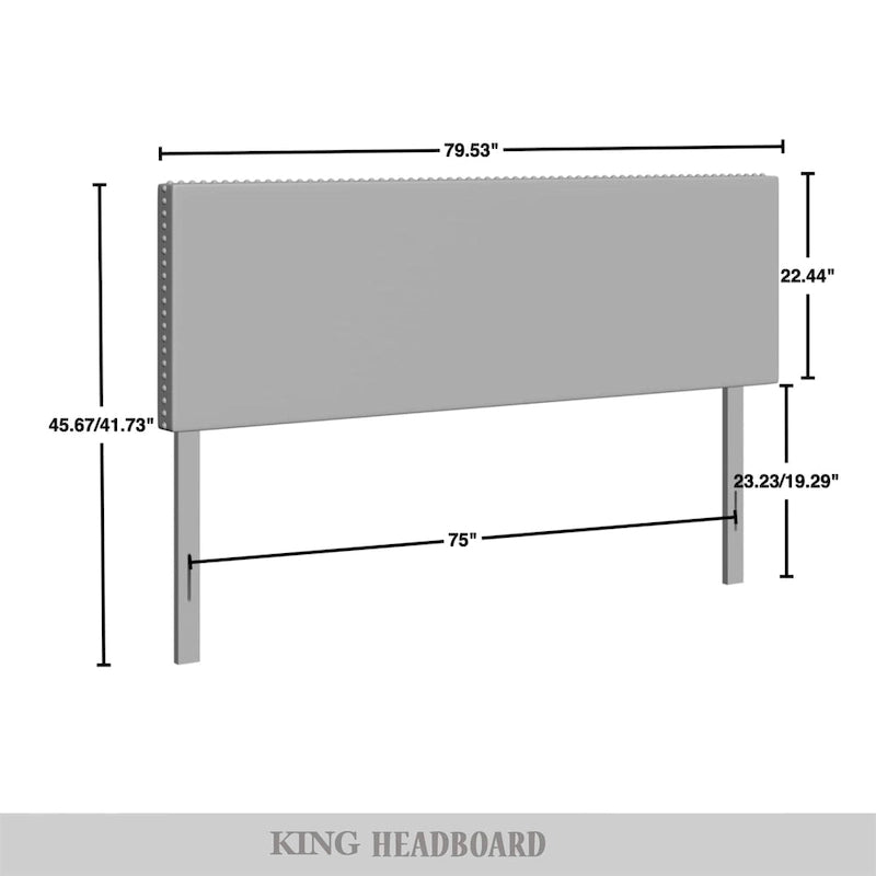 Tête de lit rembourrée et réglable CraftPorch Glam Velvet avec garniture cloutée
