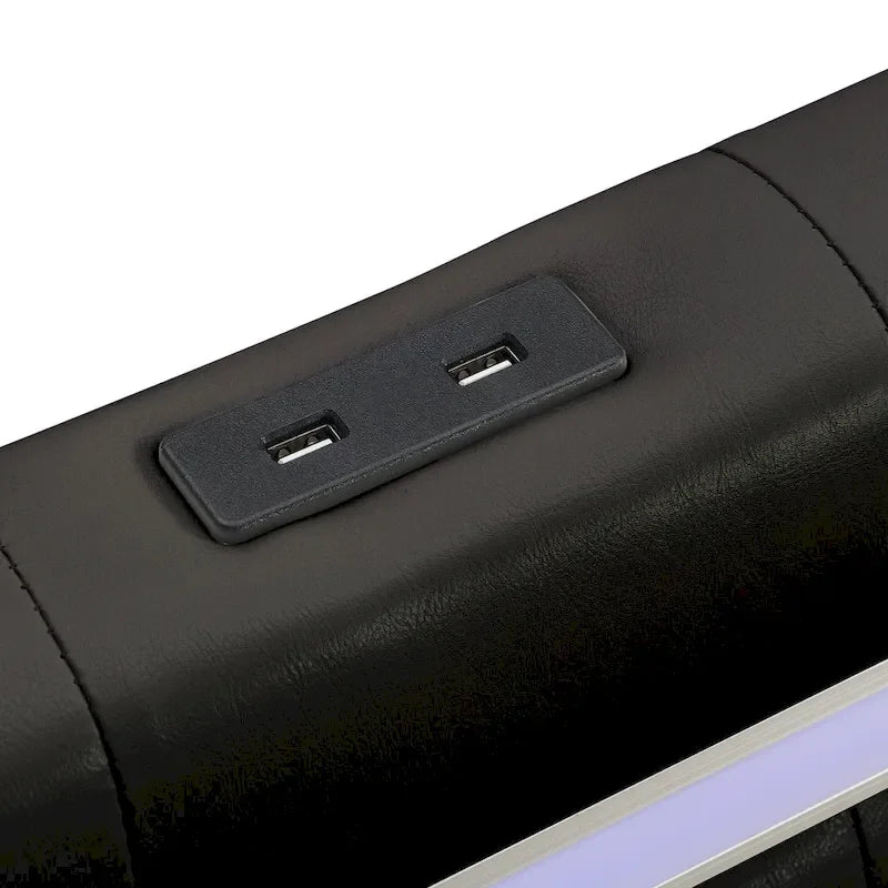 Cadre de lit flottant avec lumières LED et port USB pour le chargement
