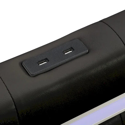 Cadre de lit flottant avec lumières LED et port USB pour le chargement