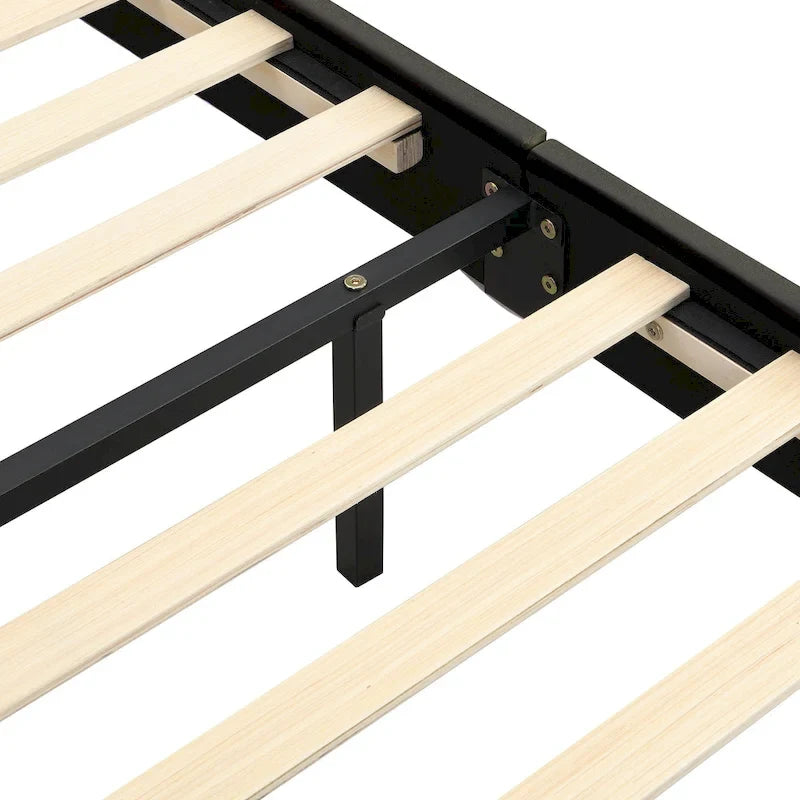 Cadre de lit flottant avec lumières LED et port USB pour le chargement