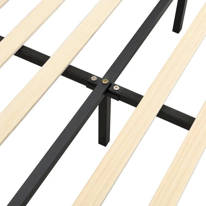 Cadre de lit flottant avec lumières LED et port USB pour le chargement