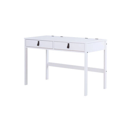 Bureau moderne et robuste en bois Copper Grove Rivne pour la maison, avec tiroirs et compartiments