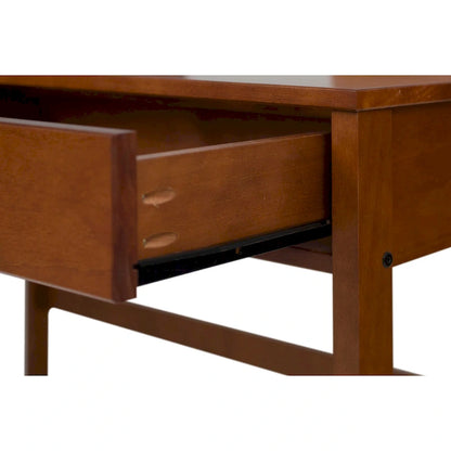 Bureau moderne et robuste en bois Copper Grove Rivne pour la maison, avec tiroirs et compartiments