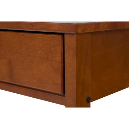 Bureau moderne et robuste en bois Copper Grove Rivne pour la maison, avec tiroirs et compartiments