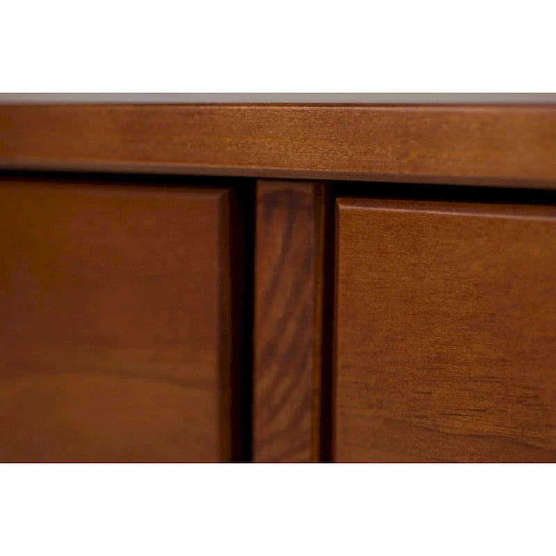 Bureau moderne et robuste en bois Copper Grove Rivne pour la maison, avec tiroirs et compartiments