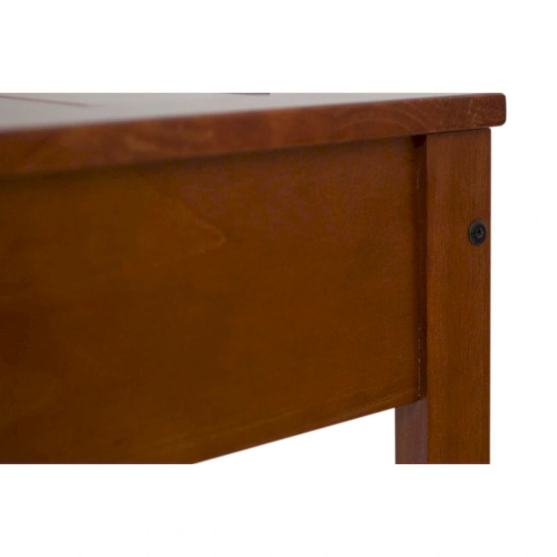 Bureau moderne et robuste en bois Copper Grove Rivne pour la maison, avec tiroirs et compartiments