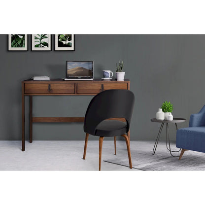 Bureau moderne et robuste en bois Copper Grove Rivne pour la maison, avec tiroirs et compartiments