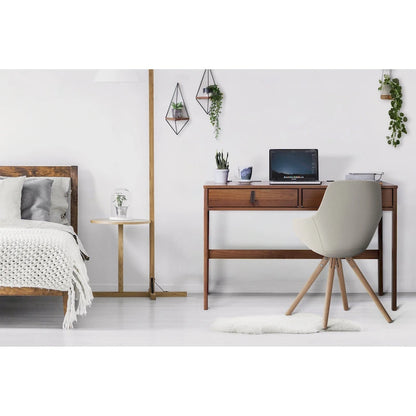 Bureau moderne et robuste en bois Copper Grove Rivne pour la maison, avec tiroirs et compartiments