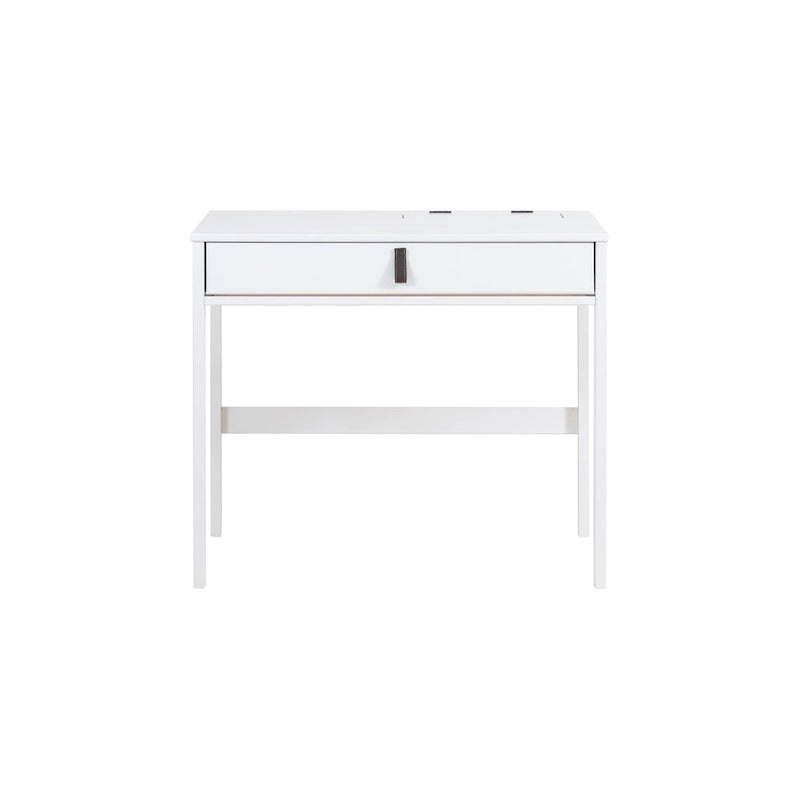 Bureau moderne et robuste en bois Copper Grove Rivne pour la maison, avec tiroirs et compartiments