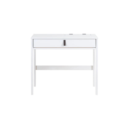 Bureau moderne et robuste en bois Copper Grove Rivne pour la maison, avec tiroirs et compartiments