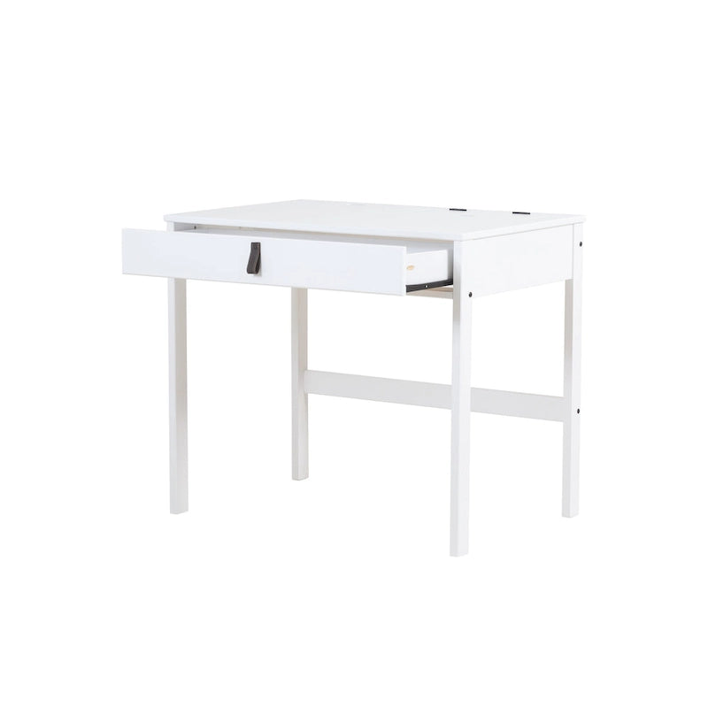 Bureau moderne et robuste en bois Copper Grove Rivne pour la maison, avec tiroirs et compartiments