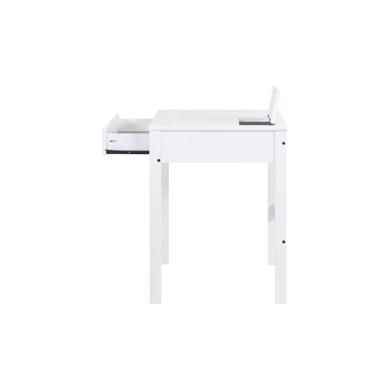 Bureau moderne et robuste en bois Copper Grove Rivne pour la maison, avec tiroirs et compartiments