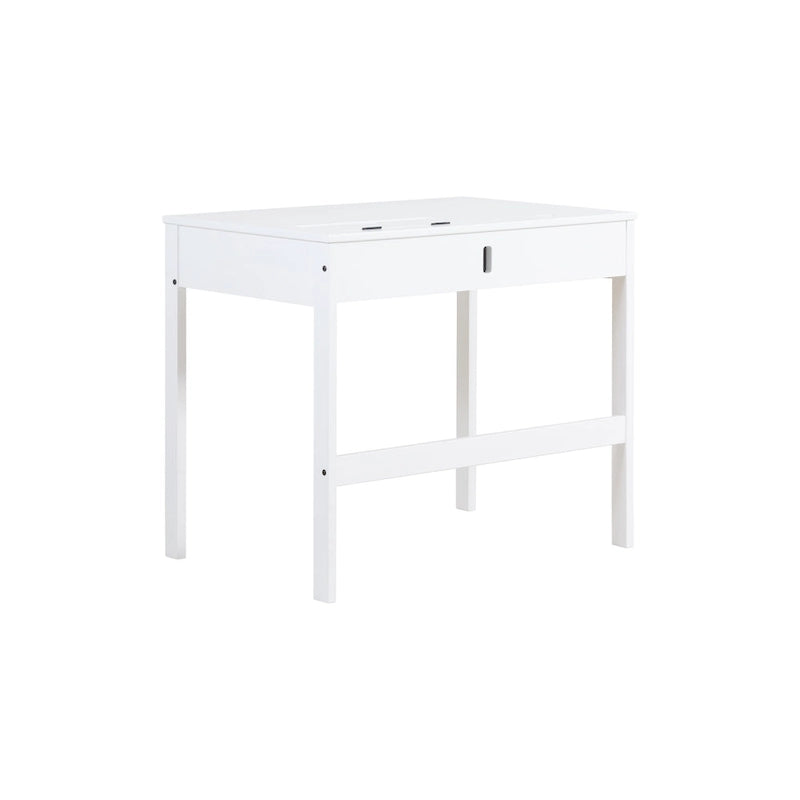 Bureau moderne et robuste en bois Copper Grove Rivne pour la maison, avec tiroirs et compartiments