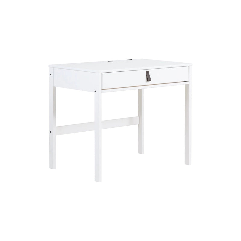 Bureau moderne et robuste en bois Copper Grove Rivne pour la maison, avec tiroirs et compartiments