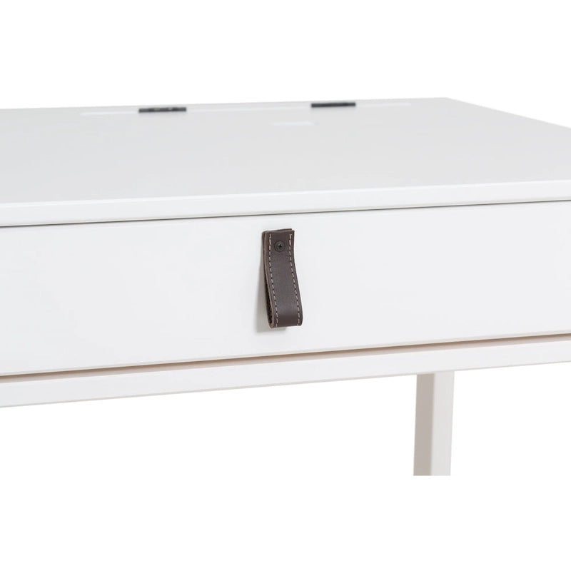 Bureau moderne et robuste en bois Copper Grove Rivne pour la maison, avec tiroirs et compartiments