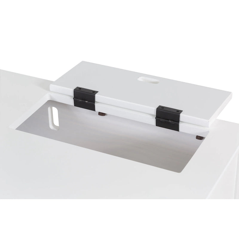 Bureau moderne et robuste en bois Copper Grove Rivne pour la maison, avec tiroirs et compartiments