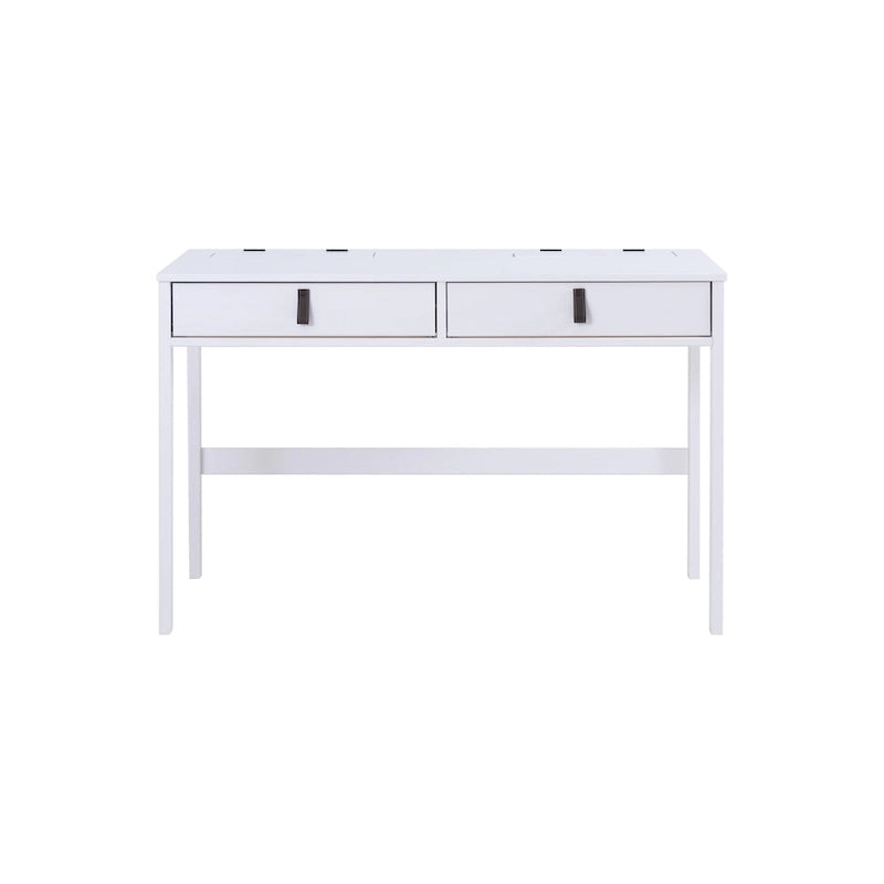 Bureau moderne et robuste en bois Copper Grove Rivne pour la maison, avec tiroirs et compartiments