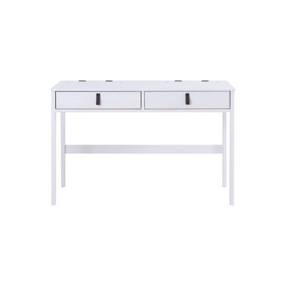 Bureau moderne et robuste en bois Copper Grove Rivne pour la maison, avec tiroirs et compartiments